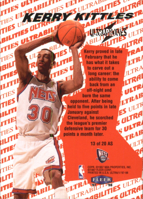 1997/1998 Ultra (Fleer) Basketball Part 2 Insert Cards - Picture 168 of 184
