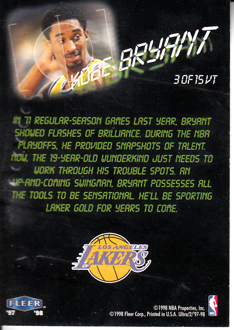 1997/1998 Ultra (Fleer) Basketball Part 2 Insert Cards - Picture 180 of 184