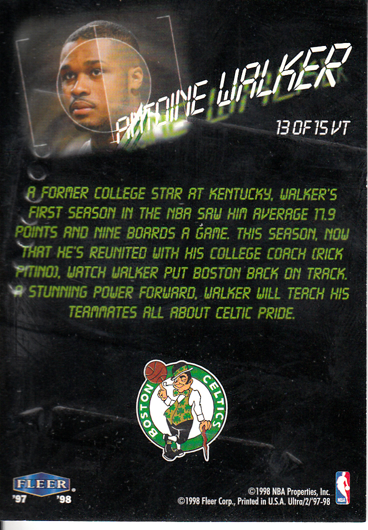 1997/1998 Ultra (Fleer) Basketball Part 2 Insert Cards - Picture 182 of 184
