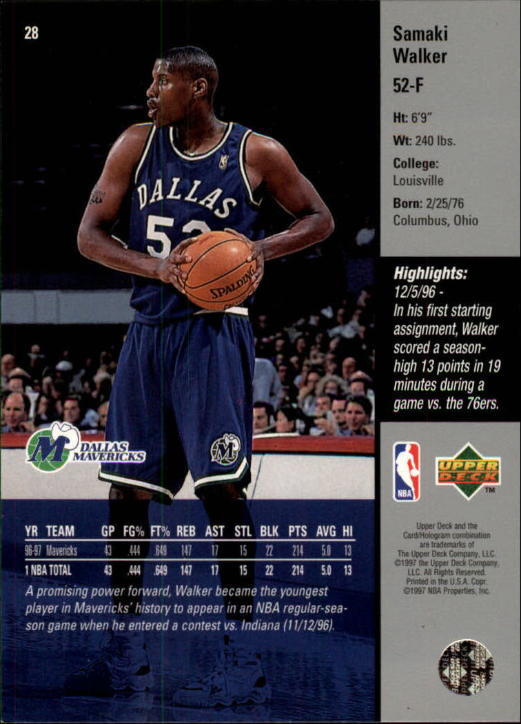 97 98 upper deck basketball cards