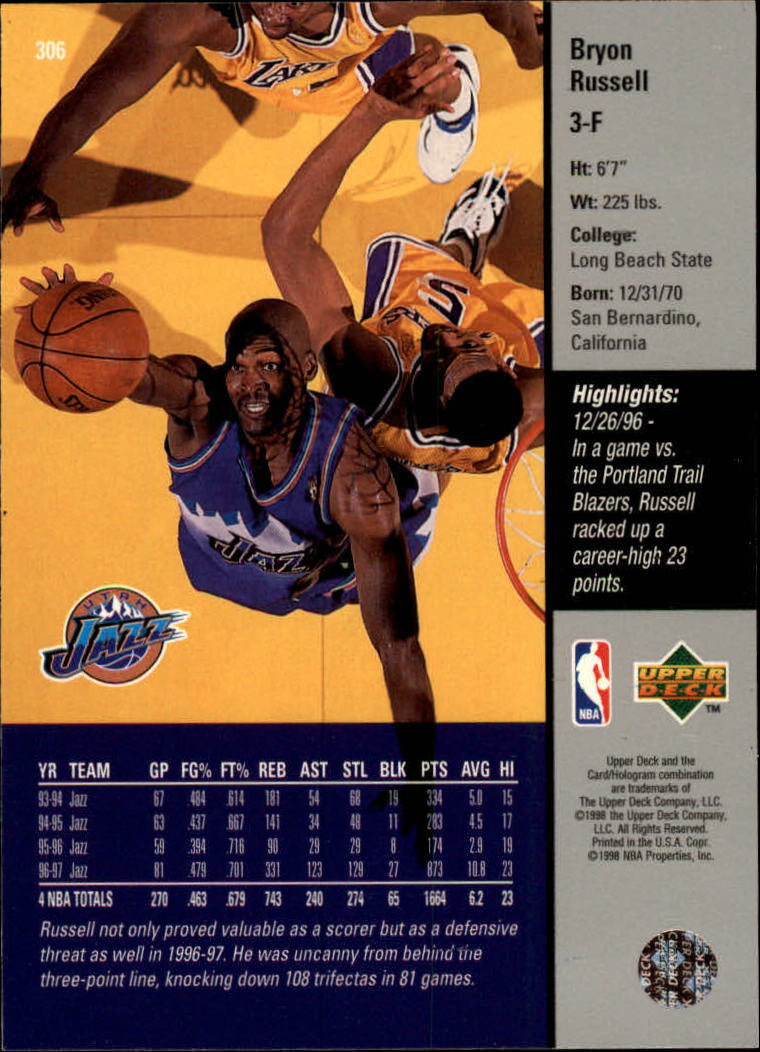 97 98 upper deck basketball cards