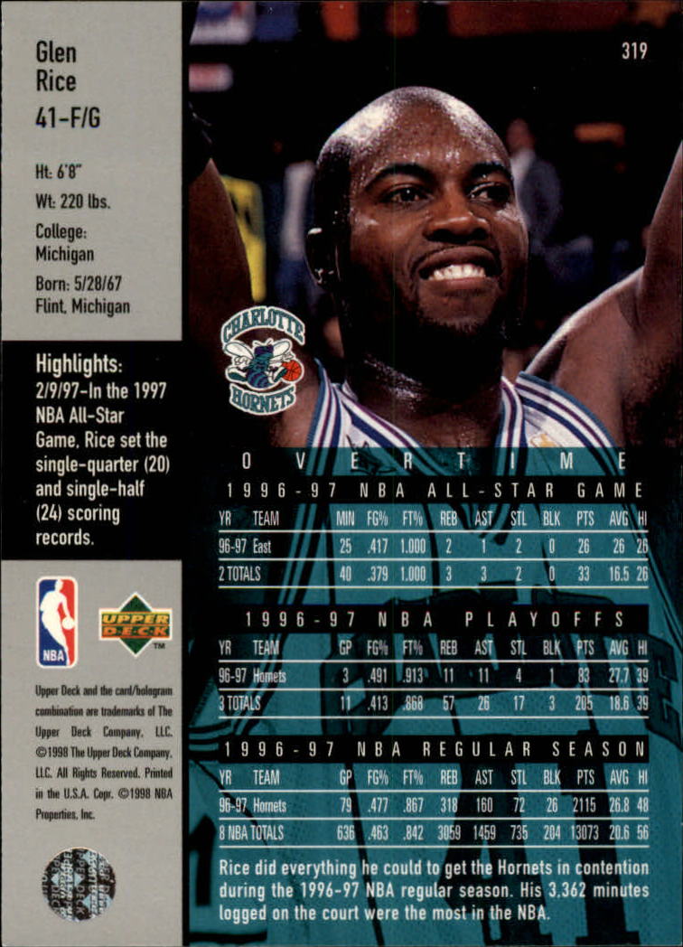 97 98 upper deck basketball cards
