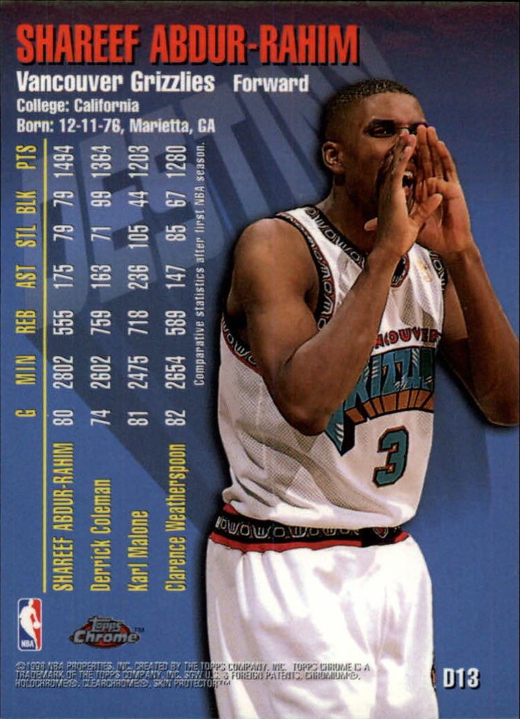 1997/1998 Topps Chrome Basketball Part 3 Insert Cards - Picture 19 of 53