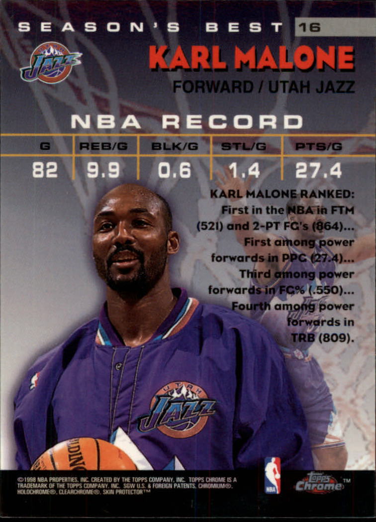 1997/1998 Topps Chrome Basketball Part 3 Insert Cards - Picture 27 of 53