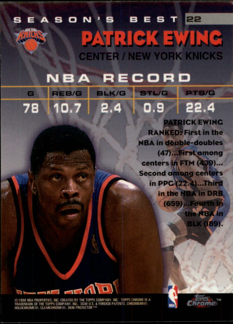 1997/1998 Topps Chrome Basketball Part 3 Insert Cards - Picture 31 of 53