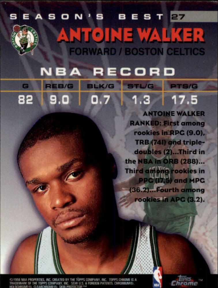 1997/1998 Topps Chrome Basketball Part 3 Insert Cards - Picture 33 of 53
