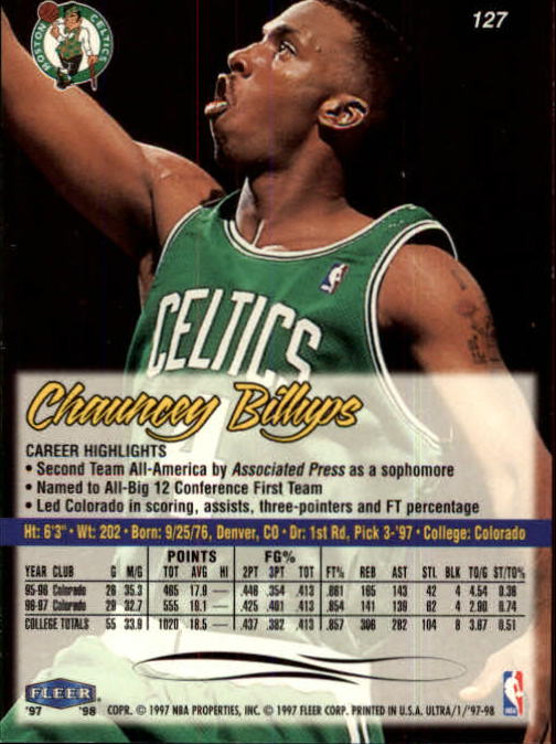 1997/1998 Ultra (Fleer) Basketball Part 1 Main Set Cards - Picture 41 of 67