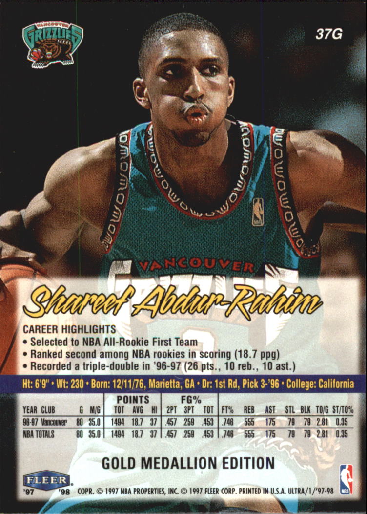 1997/1998 Ultra (Fleer) Basketball Part 2 Parallel Cards - Picture 12 of 138