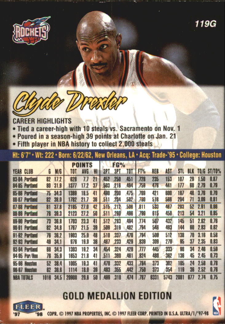 1997/1998 Ultra (Fleer) Basketball Part 2 Parallel Cards - Picture 42 of 138