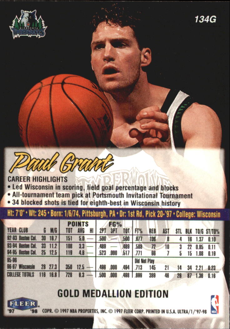 1997/1998 Ultra (Fleer) Basketball Part 2 Parallel Cards - Picture 56 of 138
