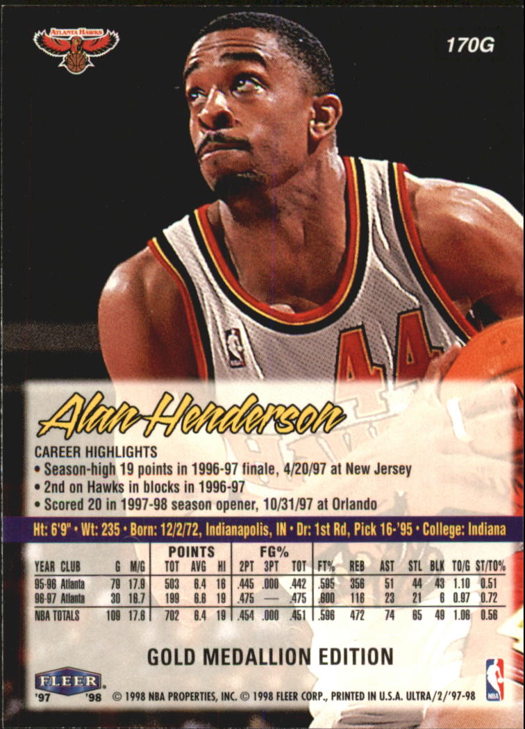 1997/1998 Ultra (Fleer) Basketball Part 2 Parallel Cards - Picture 82 of 138