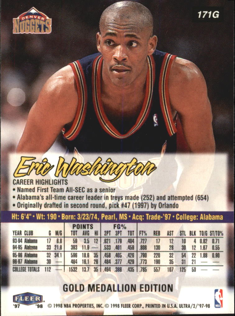 1997/1998 Ultra (Fleer) Basketball Part 2 Parallel Cards - Picture 84 of 138