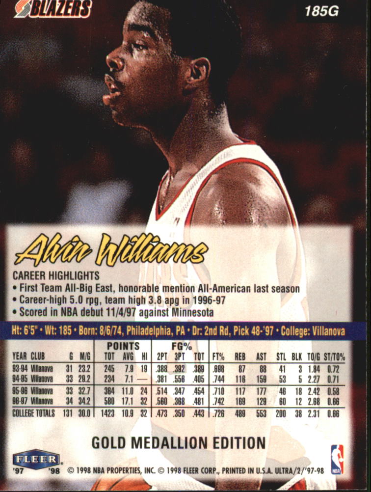 1997/1998 Ultra (Fleer) Basketball Part 2 Parallel Cards - Picture 94 of 138