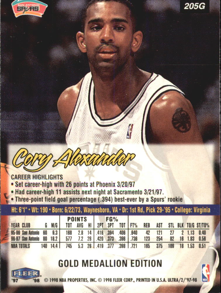 1997/1998 Ultra (Fleer) Basketball Part 2 Parallel Cards - Picture 104 of 138