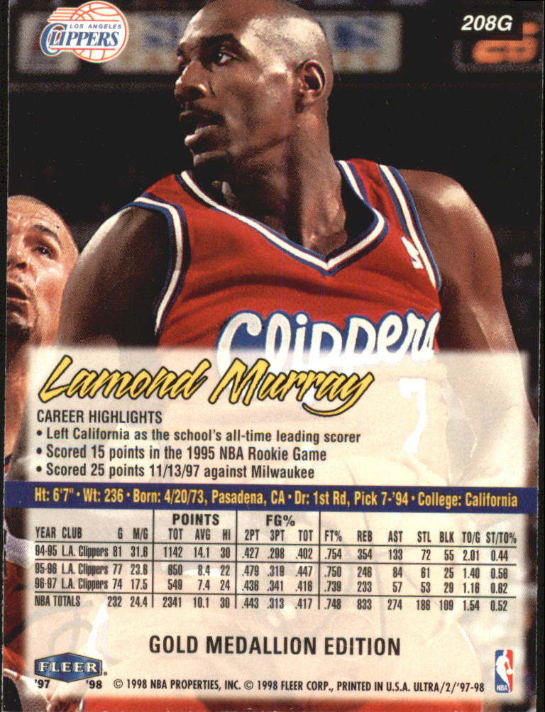 1997/1998 Ultra (Fleer) Basketball Part 2 Parallel Cards - Picture 106 of 138
