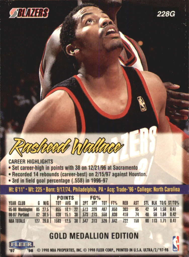 1997/1998 Ultra (Fleer) Basketball Part 2 Parallel Cards - Picture 114 of 138