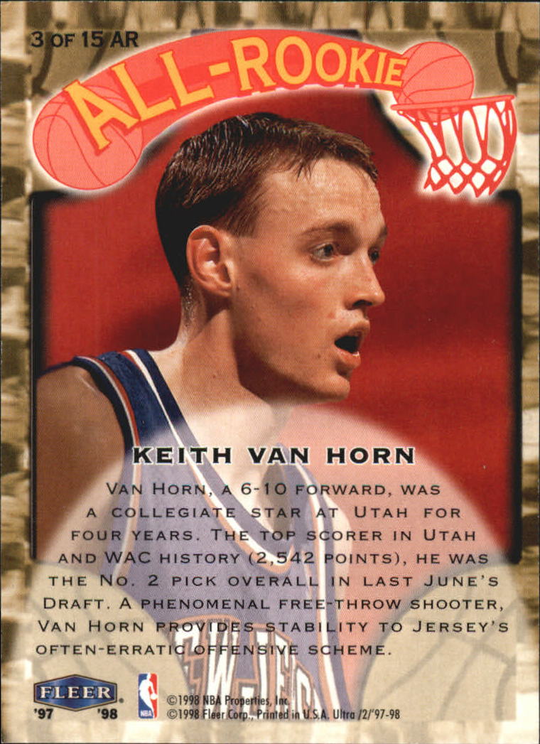 1997/1998 Ultra (Fleer) Basketball Part 2 Insert Cards - Picture 5 of 184