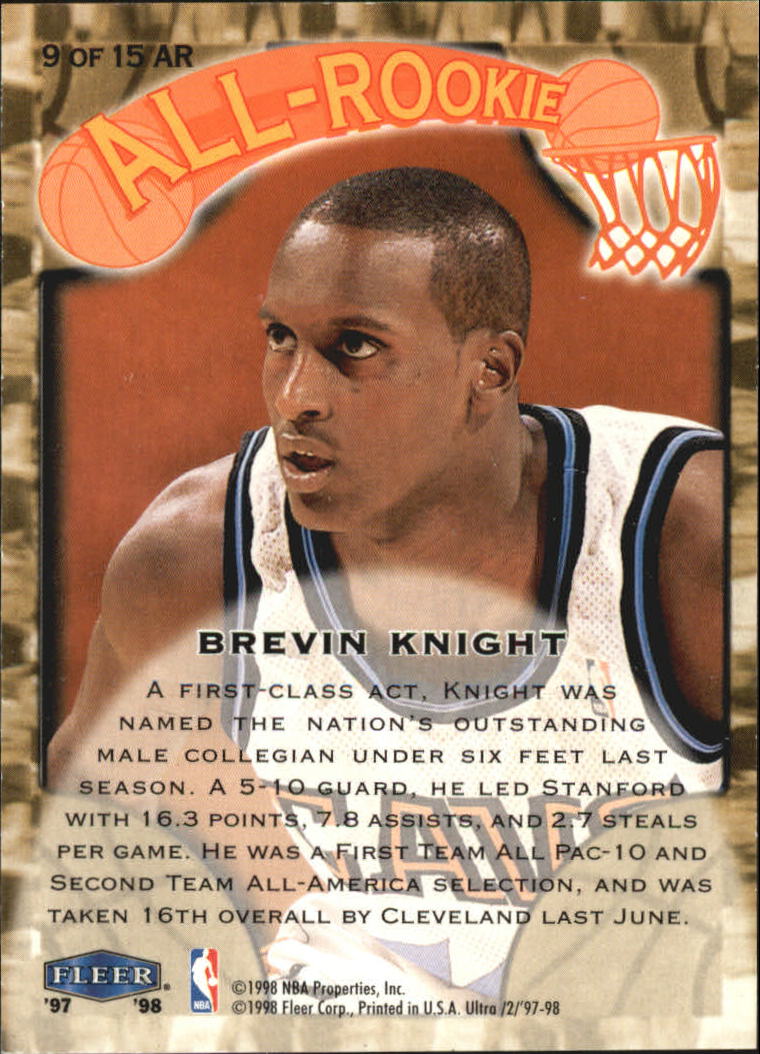 1997/1998 Ultra (Fleer) Basketball Part 2 Insert Cards - Picture 17 of 184