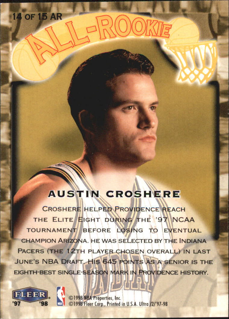 1997/1998 Ultra (Fleer) Basketball Part 2 Insert Cards - Picture 25 of 184