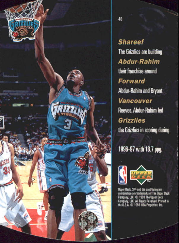 1997/1998 SPX (Upper Deck) Basketball - Bild 117 von 123