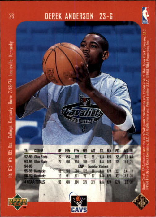 1997/1998 SP Authentic (Upper Deck) Basketball - Picture 33 of 253