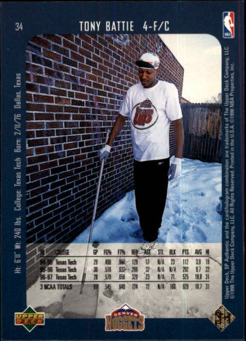 1997/1998 SP Authentic (Upper Deck) Basketball - Picture 41 of 253