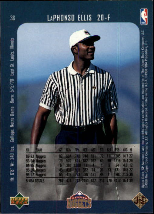 1997/1998 SP Authentic (Upper Deck) Basketball - Picture 45 of 253