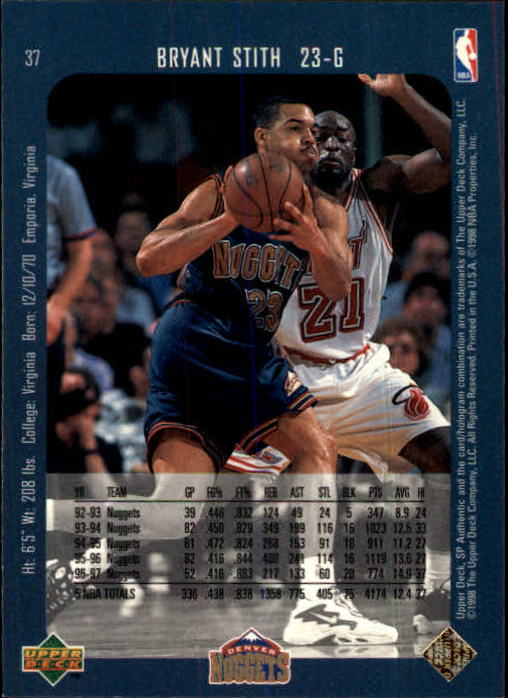 1997/1998 SP Authentic (Upper Deck) Basketball - Picture 47 of 253