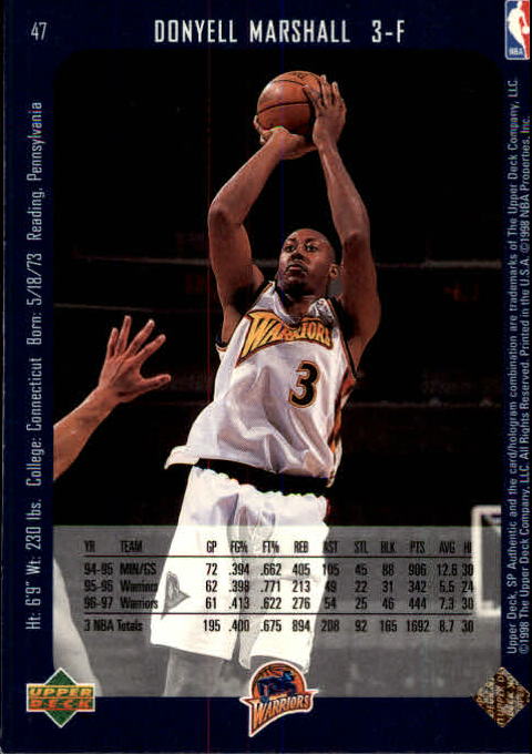 1997/1998 SP Authentic (Upper Deck) Basketball - Picture 57 of 253
