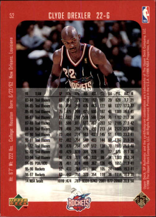 1997/1998 SP Authentic (Upper Deck) Basketball - Picture 65 of 253