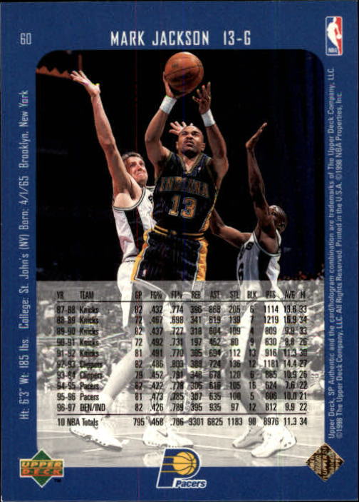 1997/1998 SP Authentic (Upper Deck) Basketball - Picture 77 of 253
