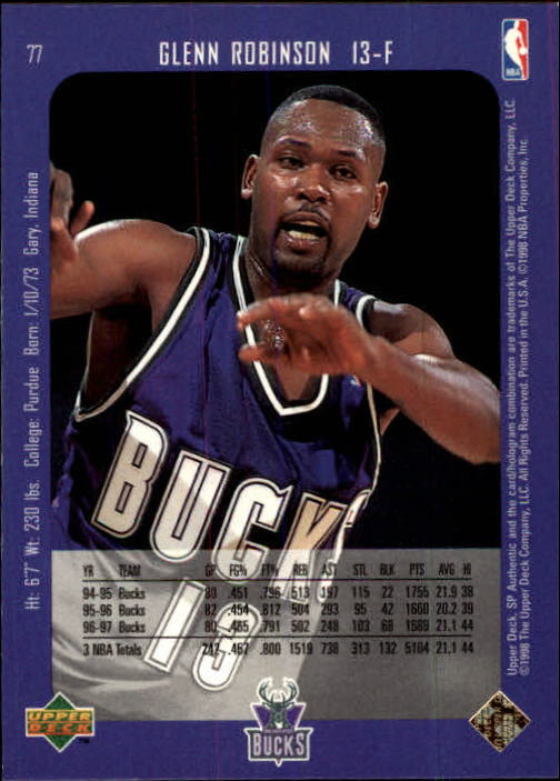 1997/1998 SP Authentic (Upper Deck) Basketball - Picture 93 of 253