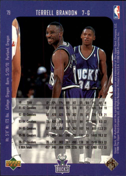 1997/1998 SP Authentic (Upper Deck) Basketball - Picture 97 of 253