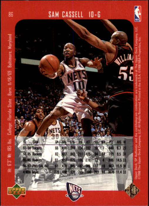 1997/1998 SP Authentic (Upper Deck) Basketball - Picture 107 of 253