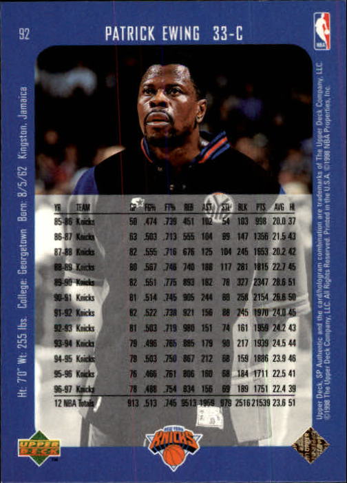 1997/1998 SP Authentic (Upper Deck) Basketball - Picture 115 of 253