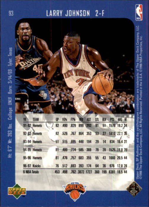 1997/1998 SP Authentic (Upper Deck) Basketball - Picture 117 of 253