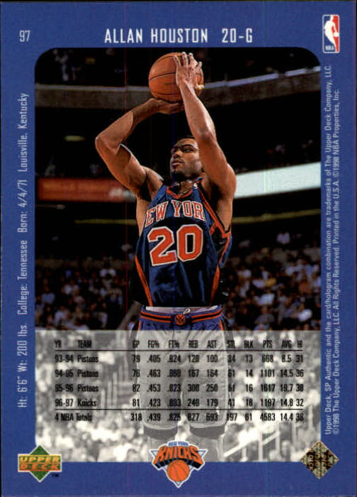 1997/1998 SP Authentic (Upper Deck) Basketball - Picture 121 of 253