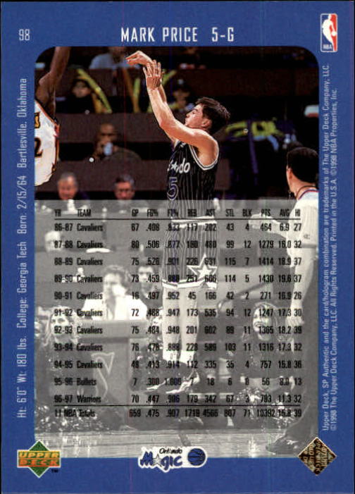 1997/1998 SP Authentic (Upper Deck) Basketball - Picture 123 of 253