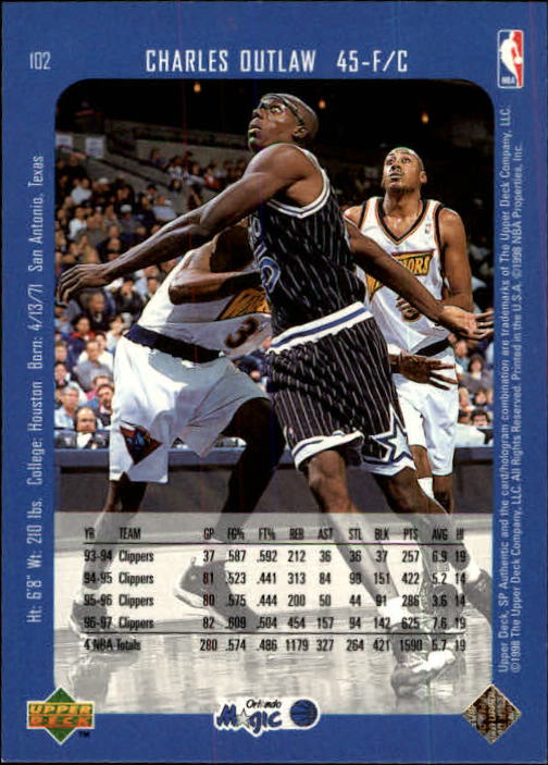 1997/1998 SP Authentic (Upper Deck) Basketball - Picture 127 of 253