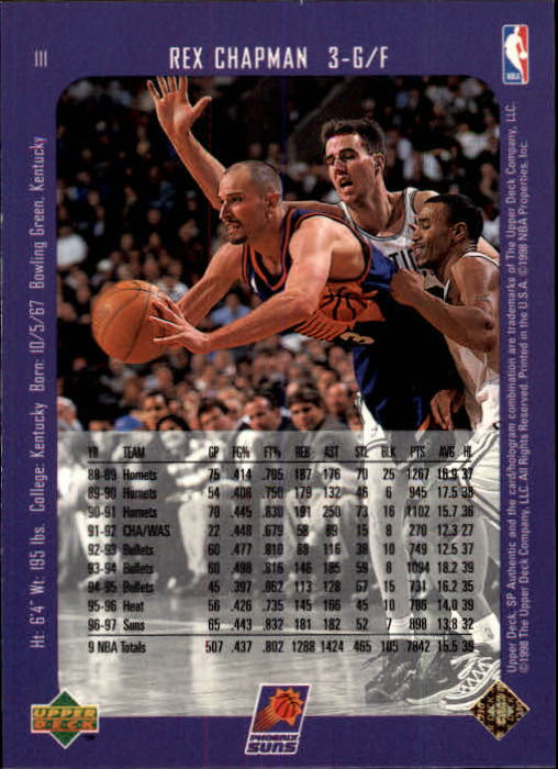 1997/1998 SP Authentic (Upper Deck) Basketball - Picture 143 of 253