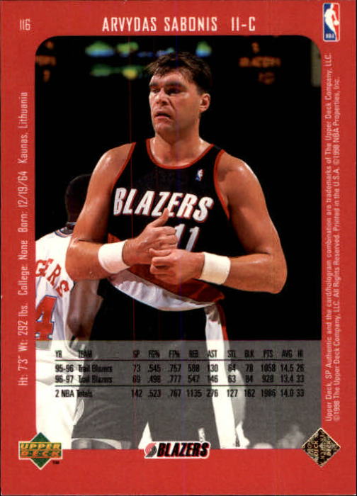 1997/1998 SP Authentic (Upper Deck) Basketball - Picture 151 of 253