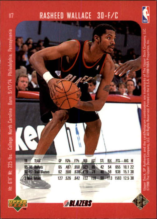 1997/1998 SP Authentic (Upper Deck) Basketball - Picture 153 of 253