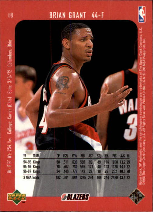 1997/1998 SP Authentic (Upper Deck) Basketball - Picture 155 of 253