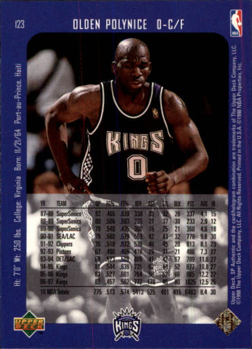 1997/1998 SP Authentic (Upper Deck) Basketball - Picture 161 of 253