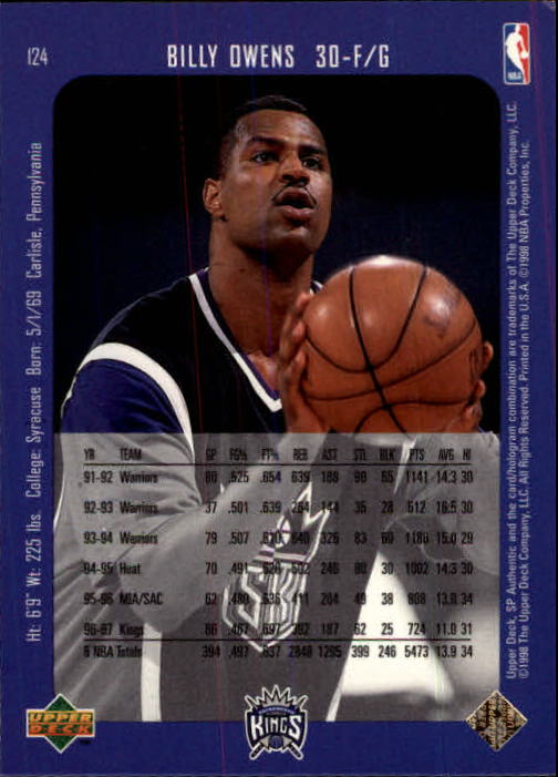 1997/1998 SP Authentic (Upper Deck) Basketball - Picture 163 of 253