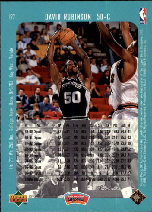 1997/1998 SP Authentic (Upper Deck) Basketball - Picture 165 of 253