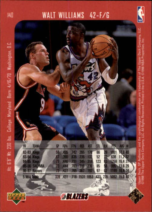 1997/1998 SP Authentic (Upper Deck) Basketball - Picture 181 of 253