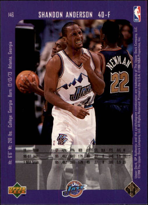 1997/1998 SP Authentic (Upper Deck) Basketball - Picture 189 of 253