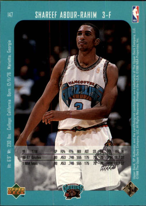 1997/1998 SP Authentic (Upper Deck) Basketball - Picture 191 of 253