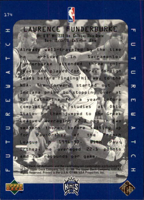 1997/1998 SP Authentic (Upper Deck) Basketball - Picture 223 of 253